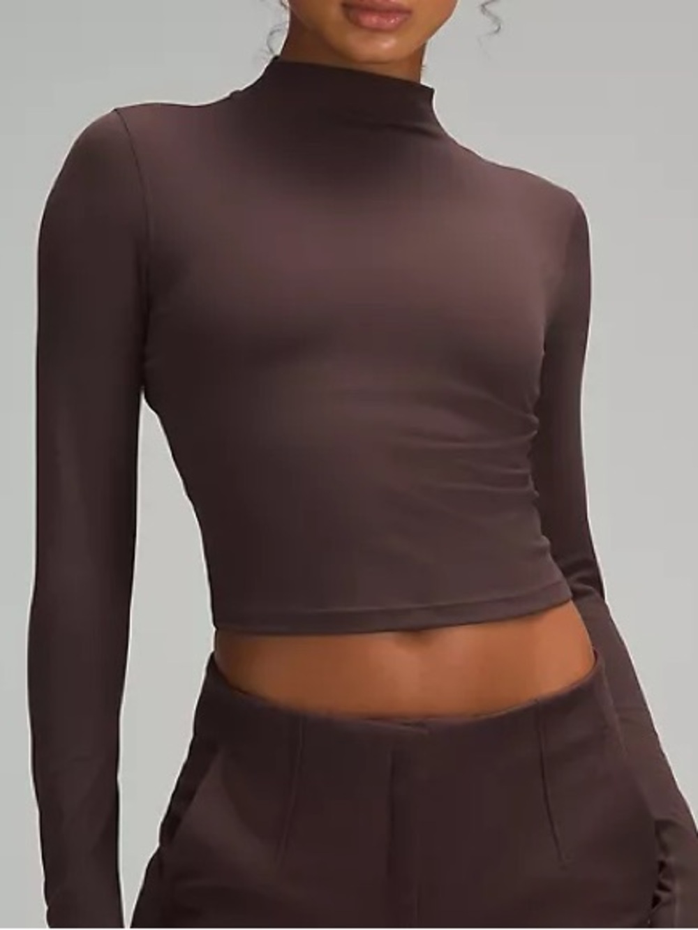 Lululemon Long-Sleeve Mock Neck Crop Top